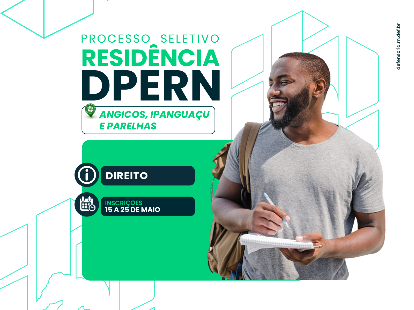 DPE RESIDÊNCIA: DPERN abre inscrições para cadastro reserva de residentes em Angicos, Ipanguaçu e Parelhas